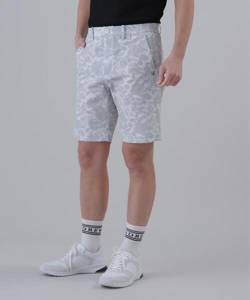 新品 未使用 セントアンドリュース 2024 ショートパンツ 白 総柄 メンズ St ANDREWS パンツ 「St ANDREWS」「吸水速乾」「ストレッチ」シャドー