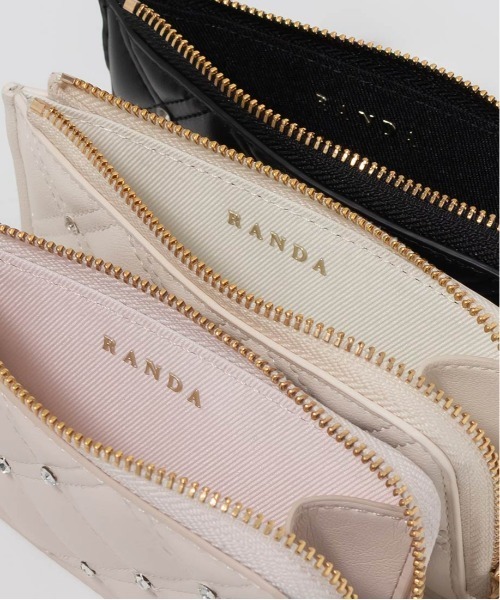 RANDA（ランダ） カードケース ビジューキルティングフラグメント