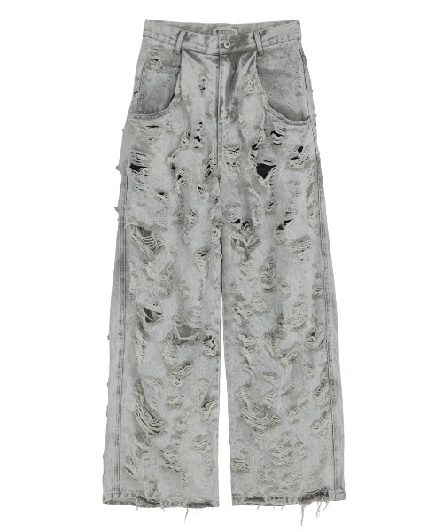 ジーンズ デニム デニムパンツ MEDI MAX DAMAGE DENIM レディースの画像