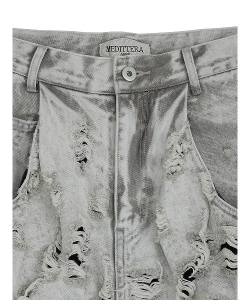 ジーンズ デニム デニムパンツ MEDI MAX DAMAGE DENIM レディースの画像