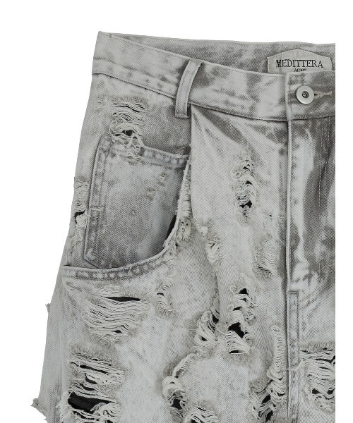 ジーンズ デニム デニムパンツ MEDI MAX DAMAGE DENIM レディースの画像