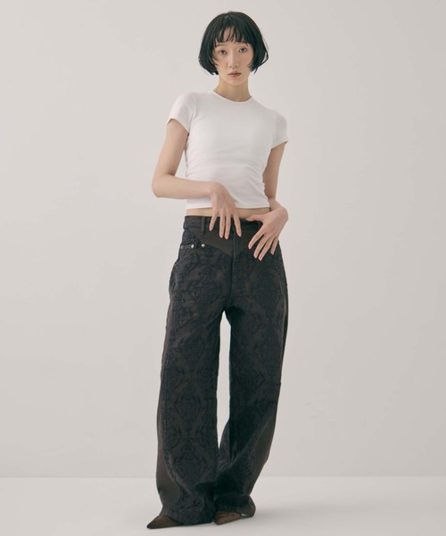ワイドパンツ ジーンズ デニム デニムパンツ レディースの画像