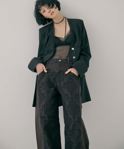 ワイドパンツ ジーンズ デニム デニムパンツ レディースの画像