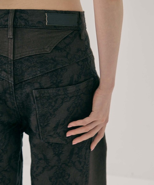 ワイドパンツ ジーンズ デニム デニムパンツ レディースの画像