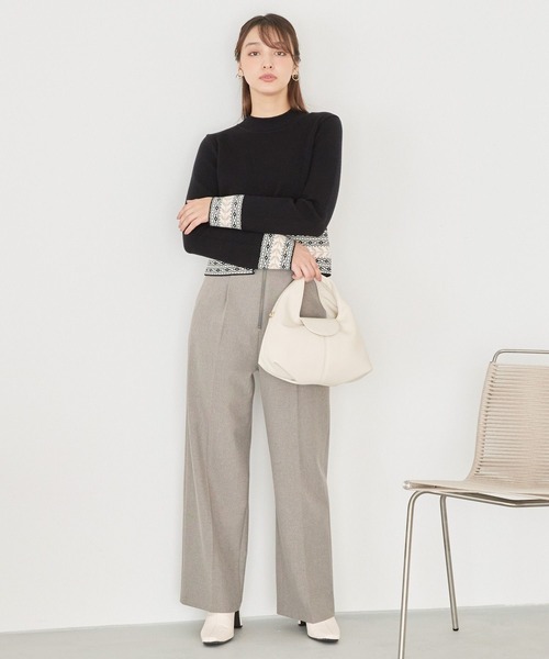 「Andemiu」 スラックス SMALL ブラウン レディース_画像2