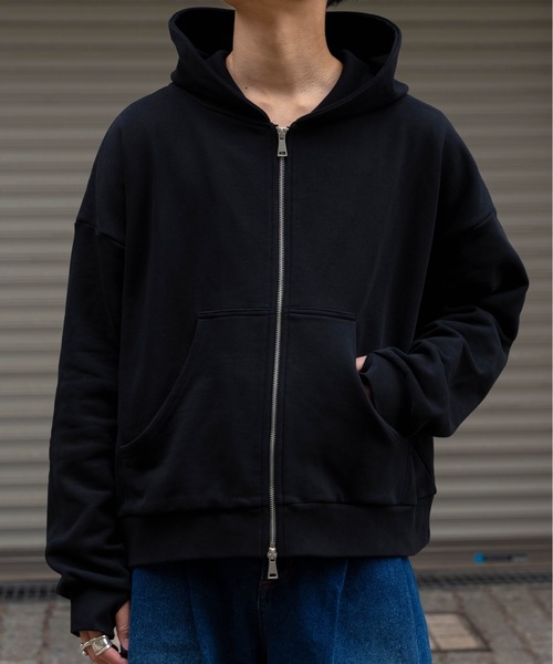 「SINSS」 ジップアップパーカー SMALL ブラック メンズ_画像5