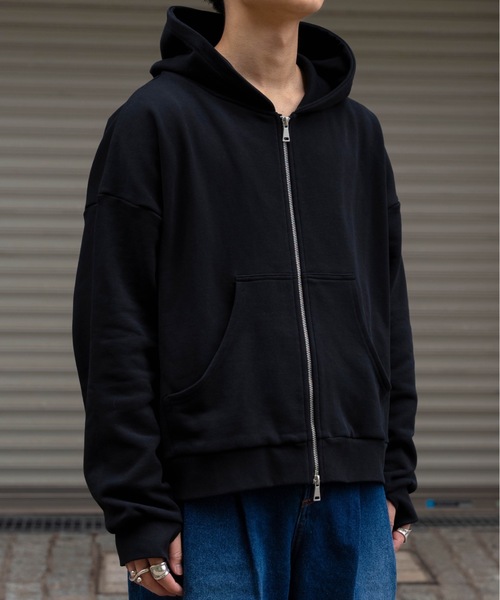 「SINSS」 ジップアップパーカー SMALL ブラック メンズ_画像6