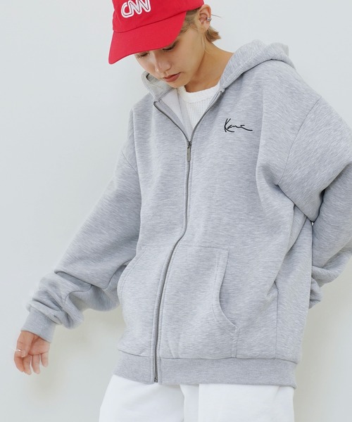 「KARL KANI」 ジップアップパーカー - ブラック メンズ_画像3