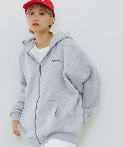 「KARL KANI」 ジップアップパーカー - ブラック メンズ_画像4
