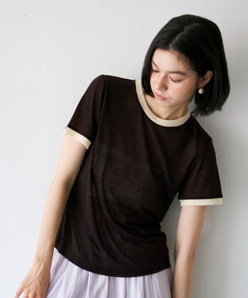 Trish（トリッシュ） tシャツ 半袖 シアーリンガーTシャツ レディース