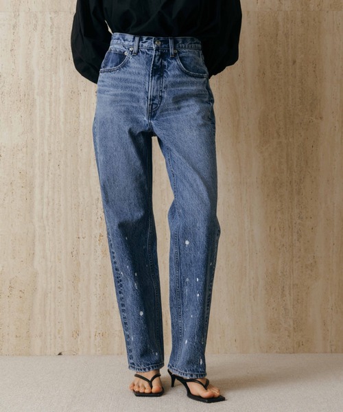 ワイドパンツ ジーンズ デニム デニムパンツ PAINTING JEANS/ペインティングジーンズ レディースの画像