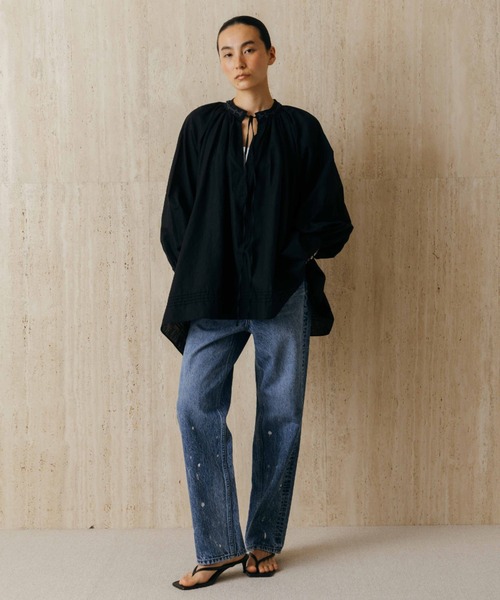 ワイドパンツ ジーンズ デニム デニムパンツ PAINTING JEANS/ペインティングジーンズ レディースの画像