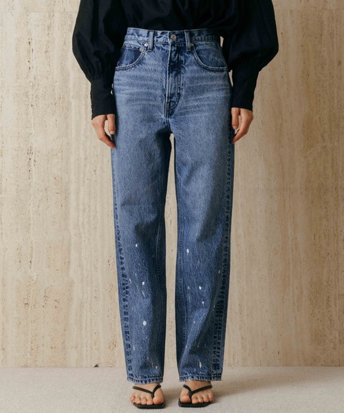 ワイドパンツ ジーンズ デニム デニムパンツ PAINTING JEANS/ペインティングジーンズ レディースの画像