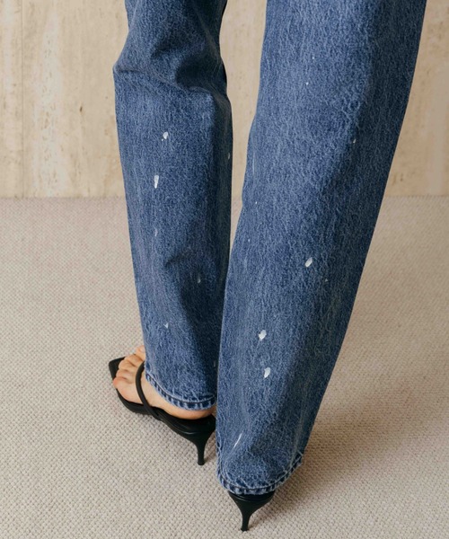 ワイドパンツ ジーンズ デニム デニムパンツ PAINTING JEANS/ペインティングジーンズ レディースの画像