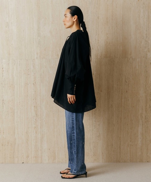 ワイドパンツ ジーンズ デニム デニムパンツ PAINTING JEANS/ペインティングジーンズ レディースの画像