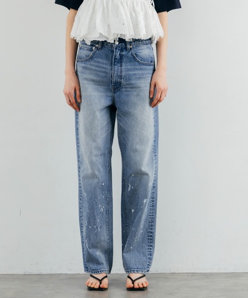 ワイドパンツ ジーンズ デニム デニムパンツ PAINTING JEANS/ペインティングジーンズ レディースの画像