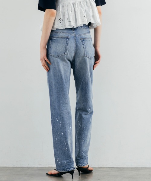 ワイドパンツ ジーンズ デニム デニムパンツ PAINTING JEANS/ペインティングジーンズ レディースの画像