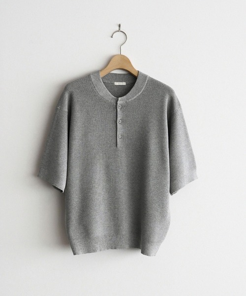 「WYM LIDNM」 7分袖ニット S グレー メンズ_画像4