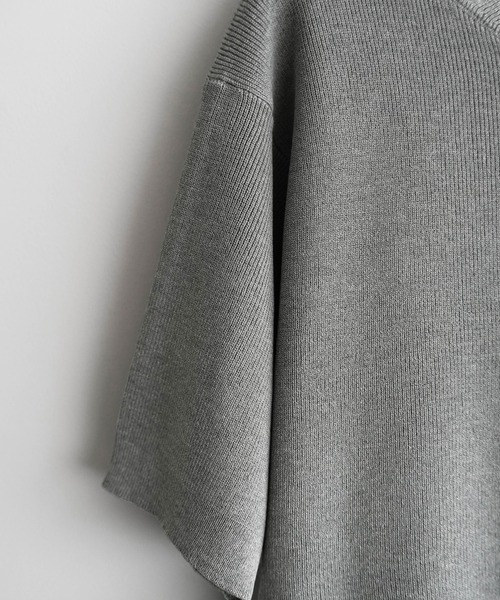 「WYM LIDNM」 7分袖ニット S グレー メンズ_画像7