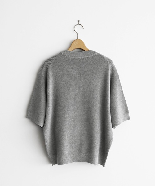 「WYM LIDNM」 7分袖ニット S グレー メンズ_画像8