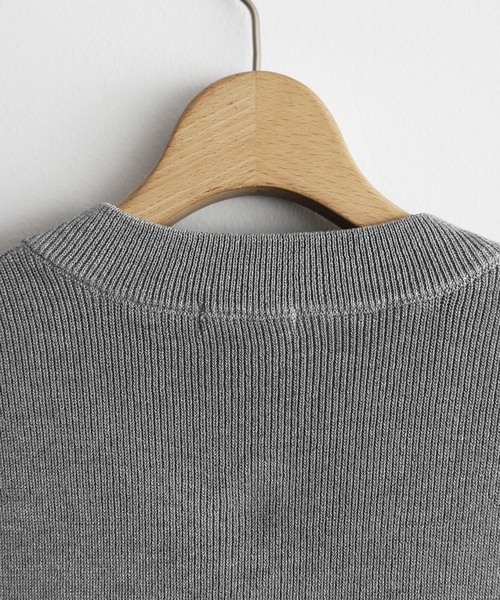 「WYM LIDNM」 7分袖ニット S グレー メンズ_画像9