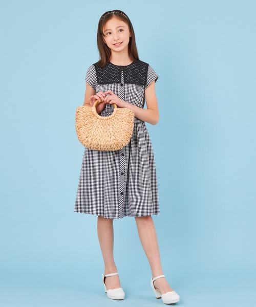 「CHOPIN」 「KIDS」半袖ワンピース 160cm ブラック キッズ_画像2