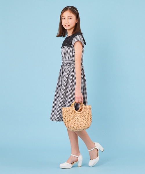 「CHOPIN」 「KIDS」半袖ワンピース 160cm ブラック キッズ_画像4