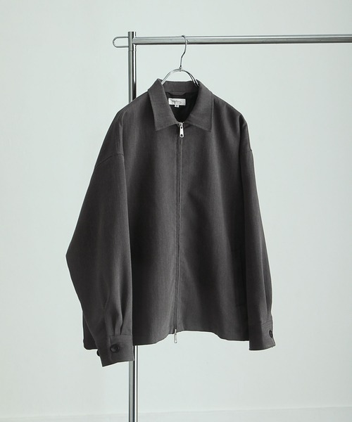 PUレザー シルバーバックル クールジャケット ワイルド ルーズ Nilway ブルゾン アウター ルーズシルエット Dバックル ダブル