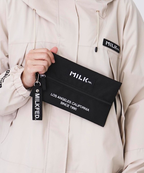 ポーチ MILKFED. BASIC FLAT POUCH 