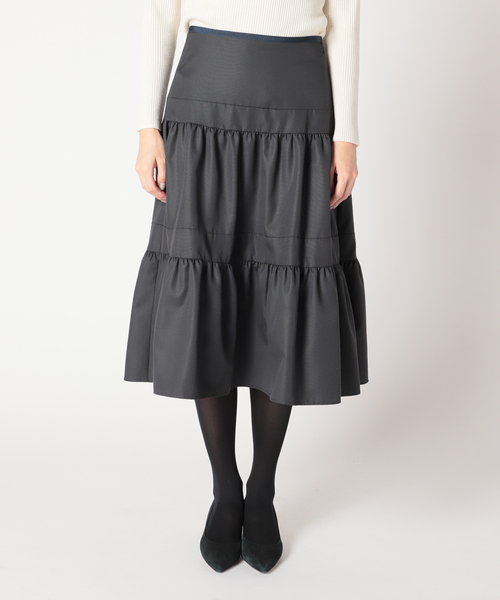 IENA スカート ＆NAVY デザインティアードスカート◇ : ZOZOTOWN