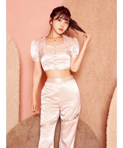 ダーリッチ　トップス Darich（ダーリッチ） tシャツ 半袖 ジャケットモチーフコルセット