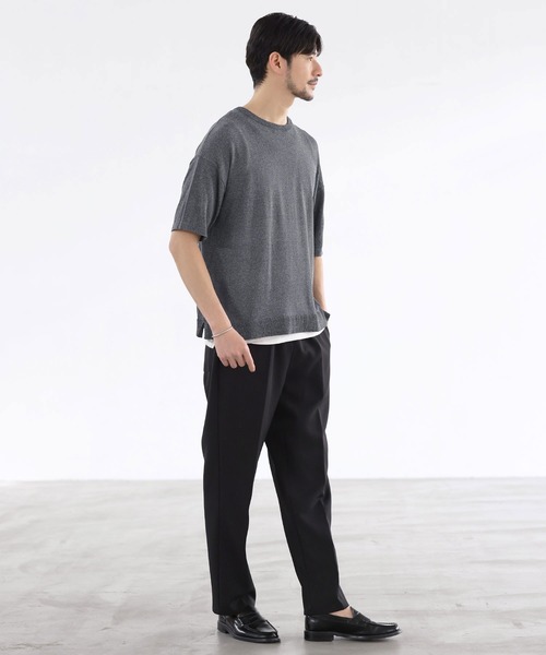 SPU（スプ） ワイドパンツ スラックス リラクシングシルエットセンター