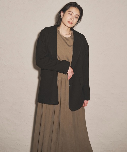 Audrey and John Wad ジャケット テーラードジャケット ネップツイル