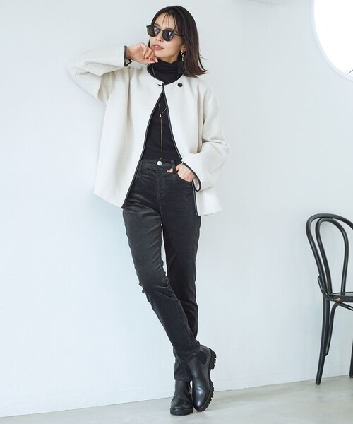 23区 パンツ 「洗える」23区DENIM ベルベットストレッチ