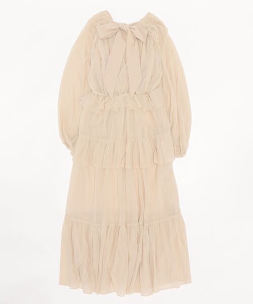 CASA FLINE（カーサフライン） ワンピース コットンシフォンフリル