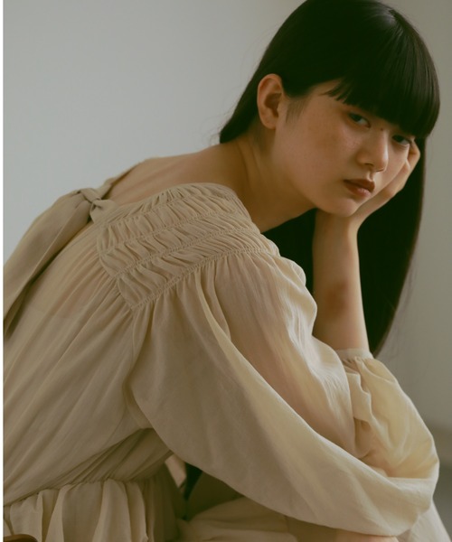 CASA FLINE（カーサフライン） ワンピース コットンシフォンフリル