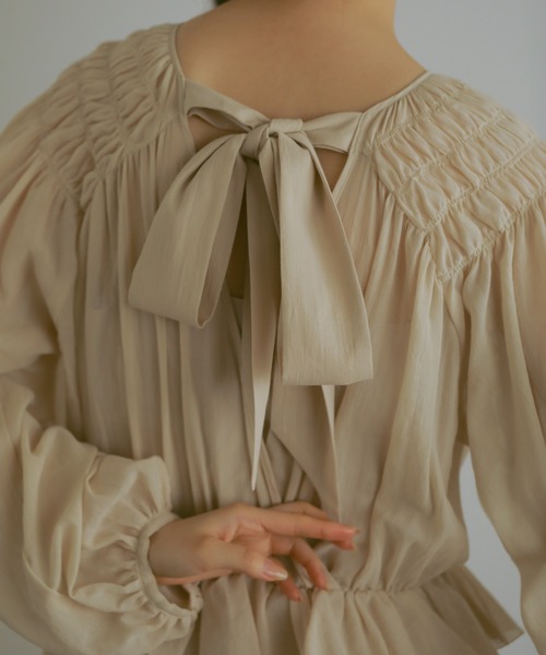 CASA FLINE（カーサフライン） ワンピース コットンシフォンフリル