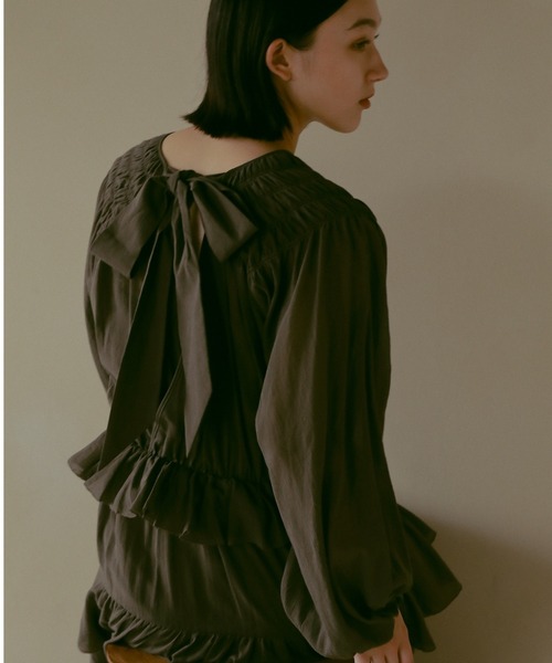 CASA FLINE（カーサフライン） ワンピース コットンシフォンフリル