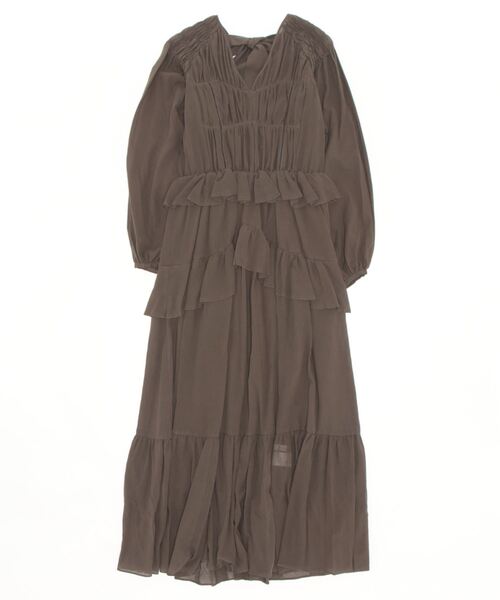CASA FLINE（カーサフライン） ワンピース コットンシフォンフリル