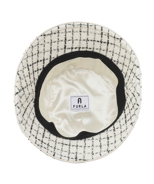 FURLA 帽子 ハット バケットハット ツイード レディース