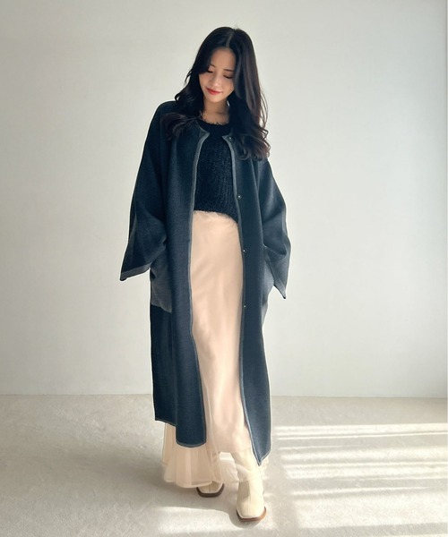 クロエ　国内正規品　ウール　ニットコート　ゆったり　秋冬　羽織り クロエ 国内正規品 ウール ニットコート ゆったり 秋冬 羽織り