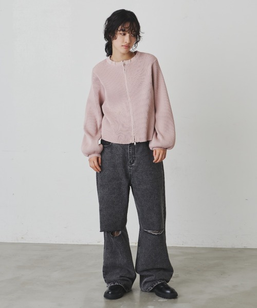 and marry ジーンズ　　Sサイズ Aunt Marie's パンツ デニム ジーンズ ダメージストレートデニム