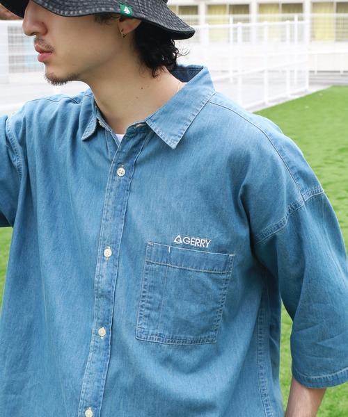 45r 45rpm デニムショートスリーブシャツ 半袖シャツ L ショートスリーブ シャツ（デニム） ブルー - LOEWE