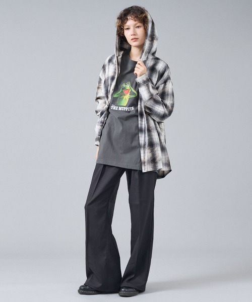 ワイドパンツ スラックス 「WEB限定」WRANGLER WRANCHER WIDE/ランチャー フレア ワイドパンツ メンズ レディースの画像