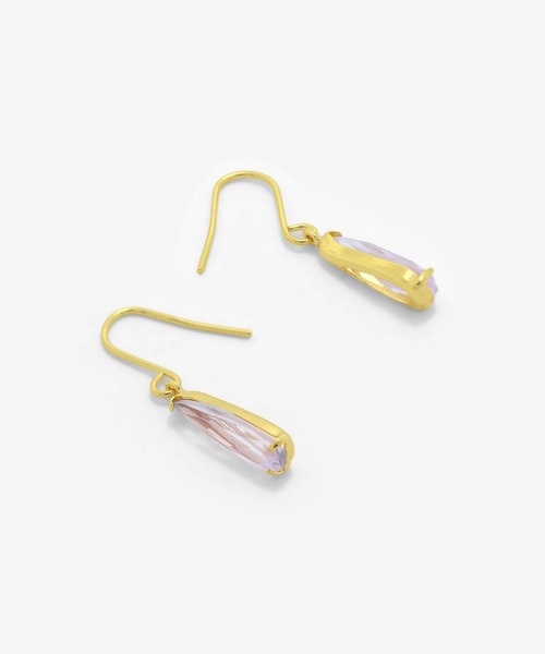 ESTELLE（エステール） ピアス K10 イエローゴールド ピンクアメジスト