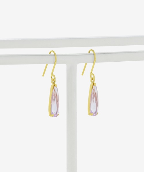 人気⭐️ピアス 箱あり ESTELLE（エステール） ピアス K10 イエローゴールド ピンクアメジスト