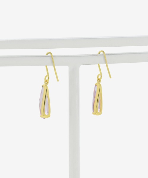 人気⭐️ピアス 箱あり ESTELLE（エステール） ピアス K10 イエローゴールド ピンクアメジスト