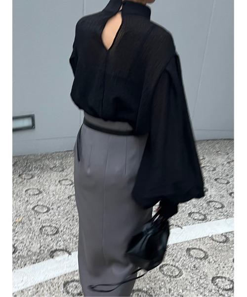 BLACK BY MOUSSY ブラウス シャツ volume sleeve blouse(ボリューム  