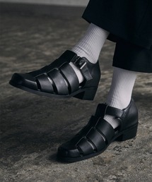 サンダル 「CALLNE」Real Leather Squaretoe Gluca Heelsandal / 本革スクエアトゥグルカヒールサンダル メ｜ZOZOTOWN Yahoo!店