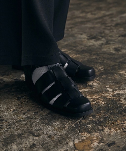 CALLNE サンダル 「CALLNE」Real Leather Squaretoe Gluca